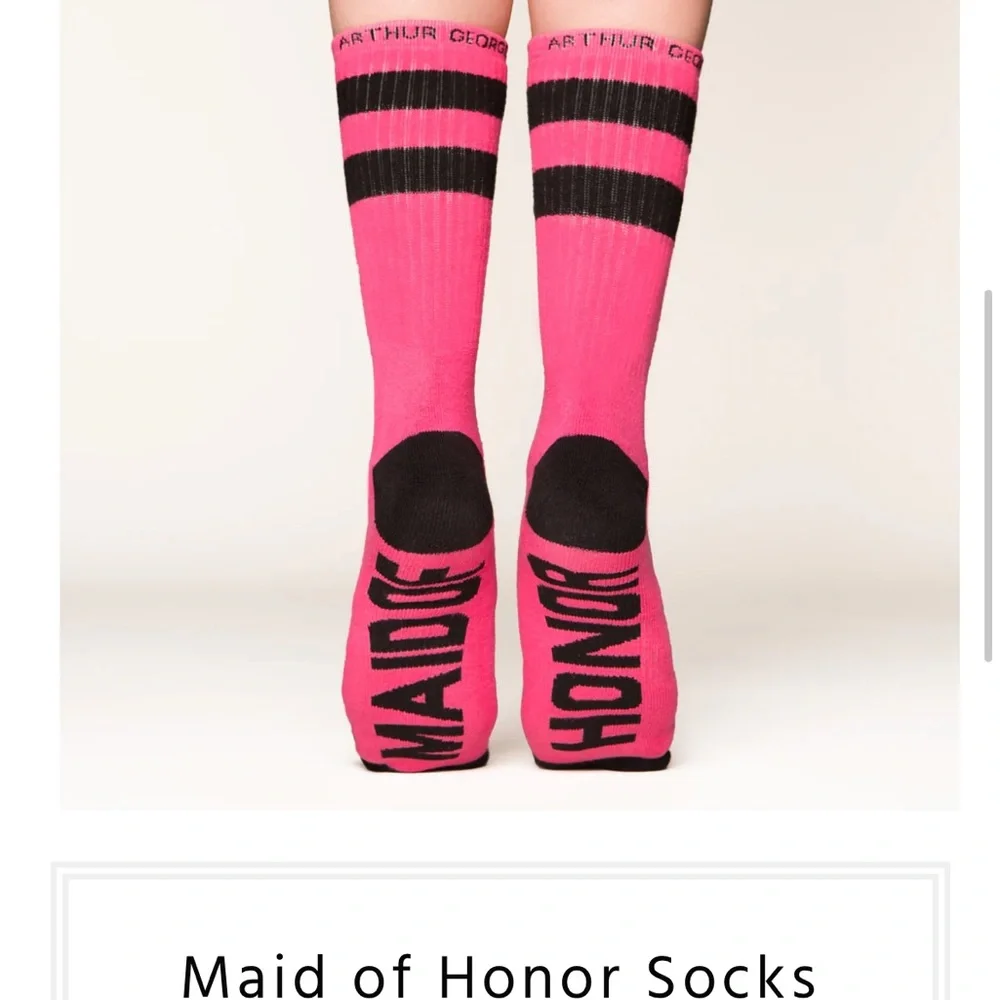 NEW. Arthur George Maid of Honor Socks + Card